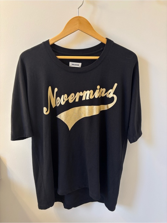 Tops - Zadig & Voltaire Black Tee with White Label
